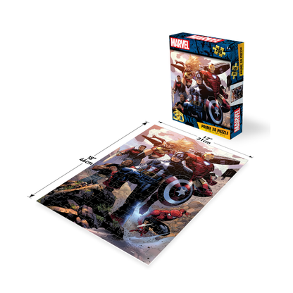 Rompecabezas Marvel Capitán América y Amigos 200 piezas Lenticular