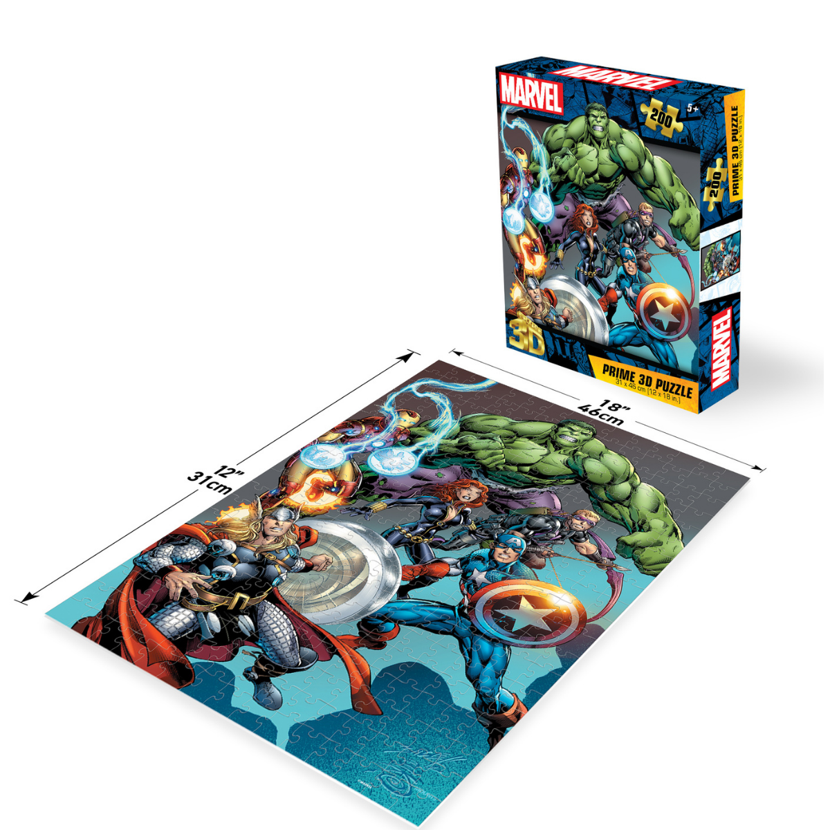 Rompecabezas Marvel Los Vengadores 200 piezas Lenticular