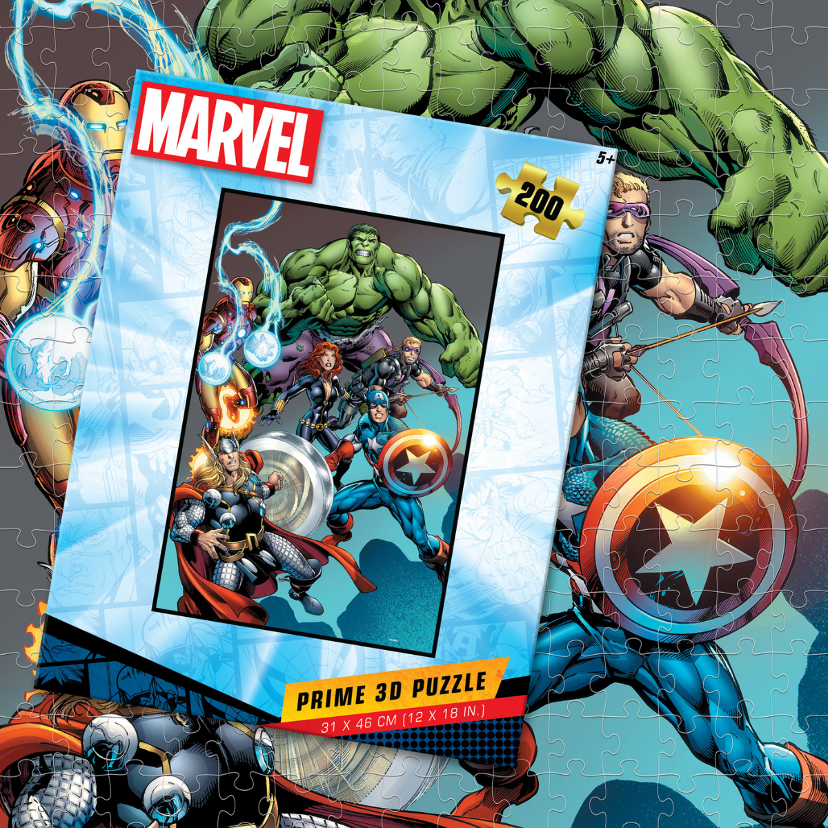 Rompecabezas Marvel Los Vengadores 200 piezas Lenticular
