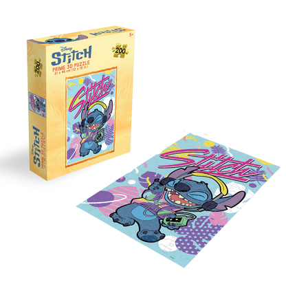 Rompecabezas Disney Stitch Rock 200 piezas Lenticular