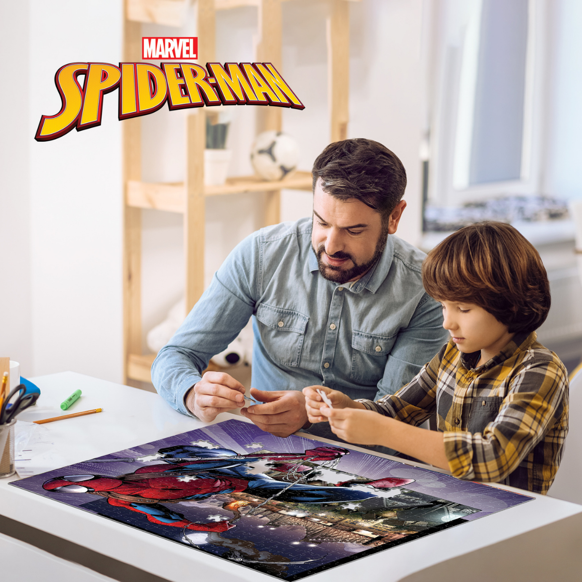 Rompecabezas Marvel Spiderman en la Ciudad 500 piezas Lenticular