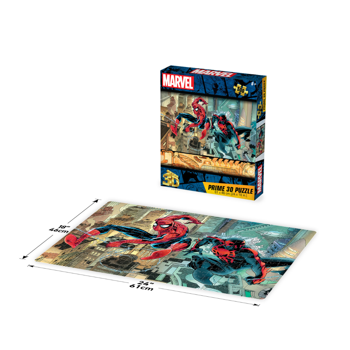 Rompecabezas Marvel Spiderman Presente y Futuro 500 piezas Lenticular