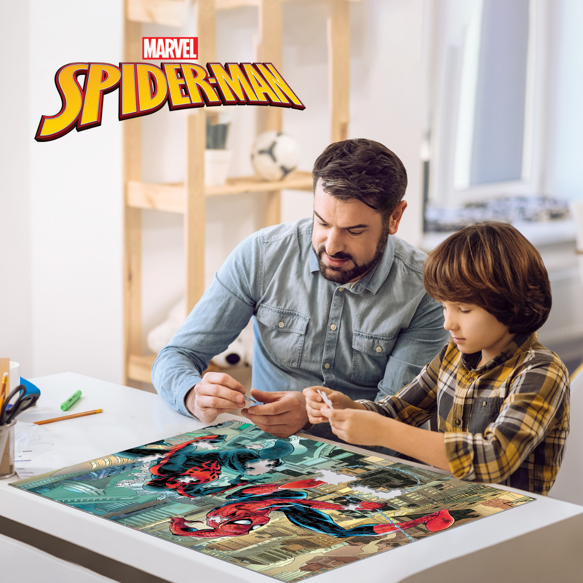Rompecabezas Marvel Spiderman Presente y Futuro 500 piezas Lenticular