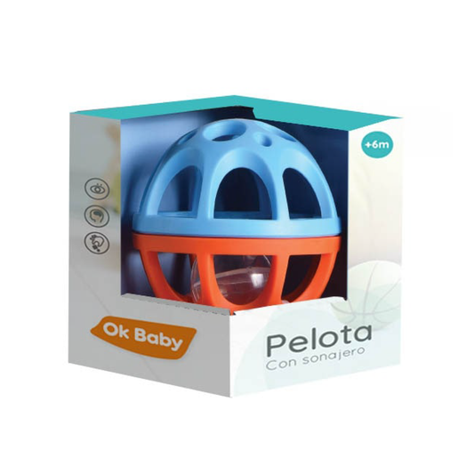 Pelota Ok Baby con Sonajero