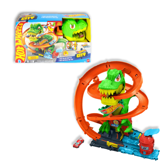 Pista Hot Wheels City Set de batalla T-Rex
