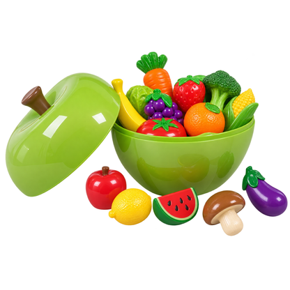 Juego de Frutas y Verduras Estuche Manzana Verde Fresh Market