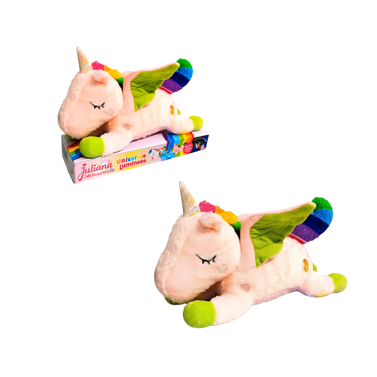 Peluche  Unicornio Luminoso Juliana Color Rosa