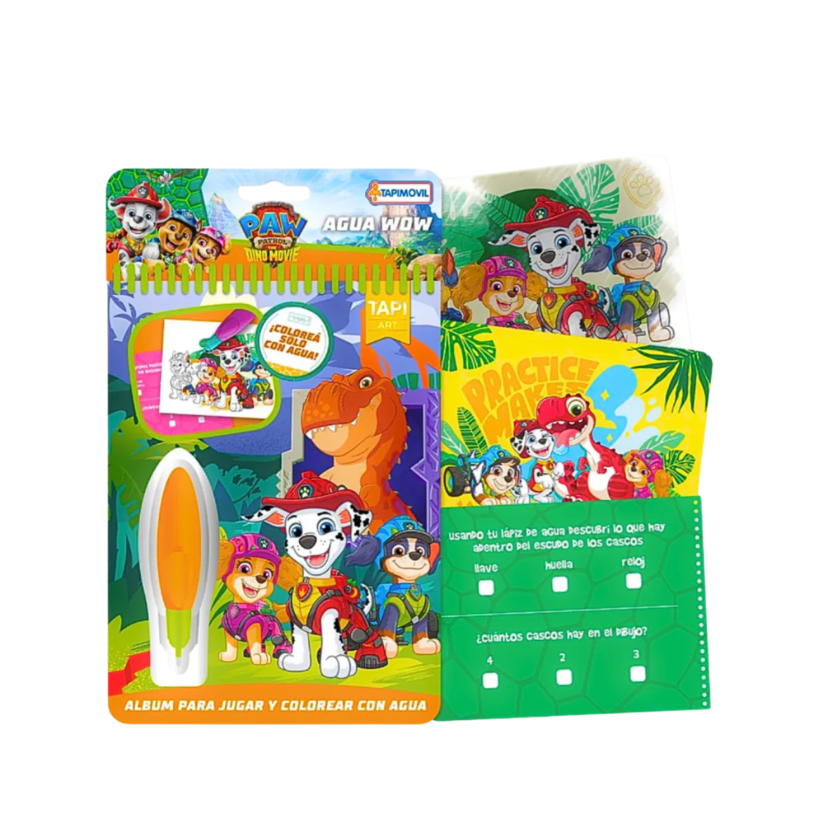 Libro de Actividades Agua Wow Paw Patrol Dino Tapimovil