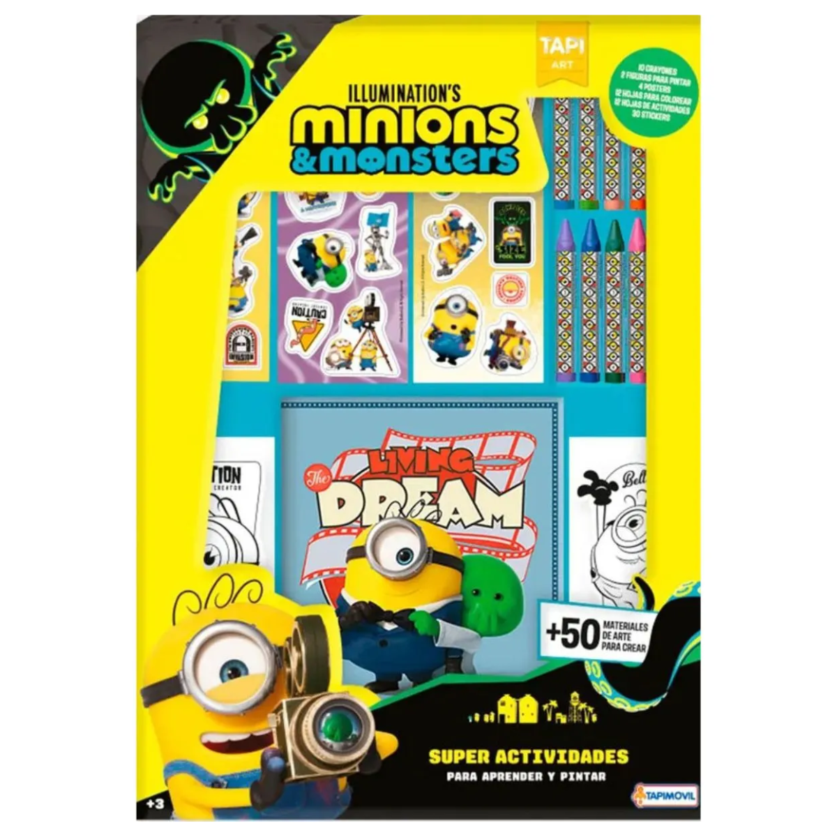 Set Super Actividades con Stickers y Crayones Minions