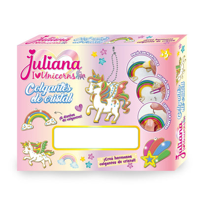 Juliana Colgantes De Cristal Unicornios