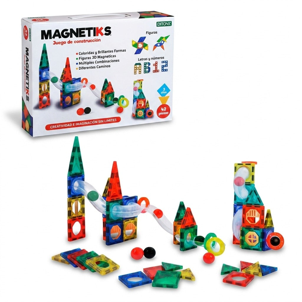 Bloques Magnéticos 42 Piezas Ditoys