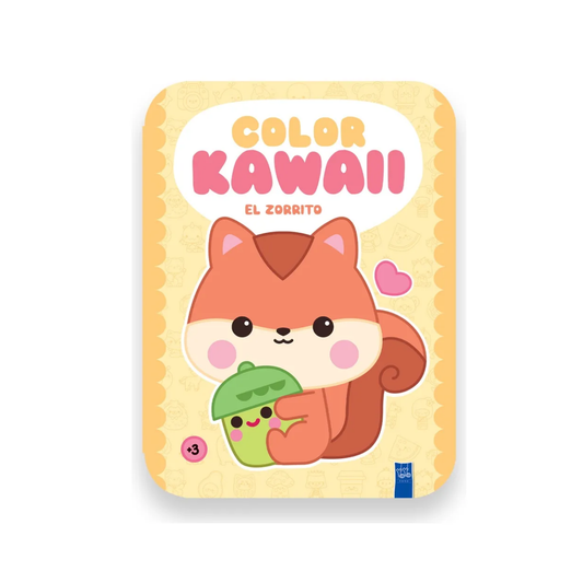 Libro para Colorear con Relieve Color Kawaii: El Zorrito
