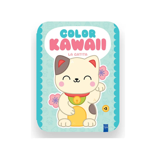 Libro para Colorear con Relieve Color Kawaii: La Gatita