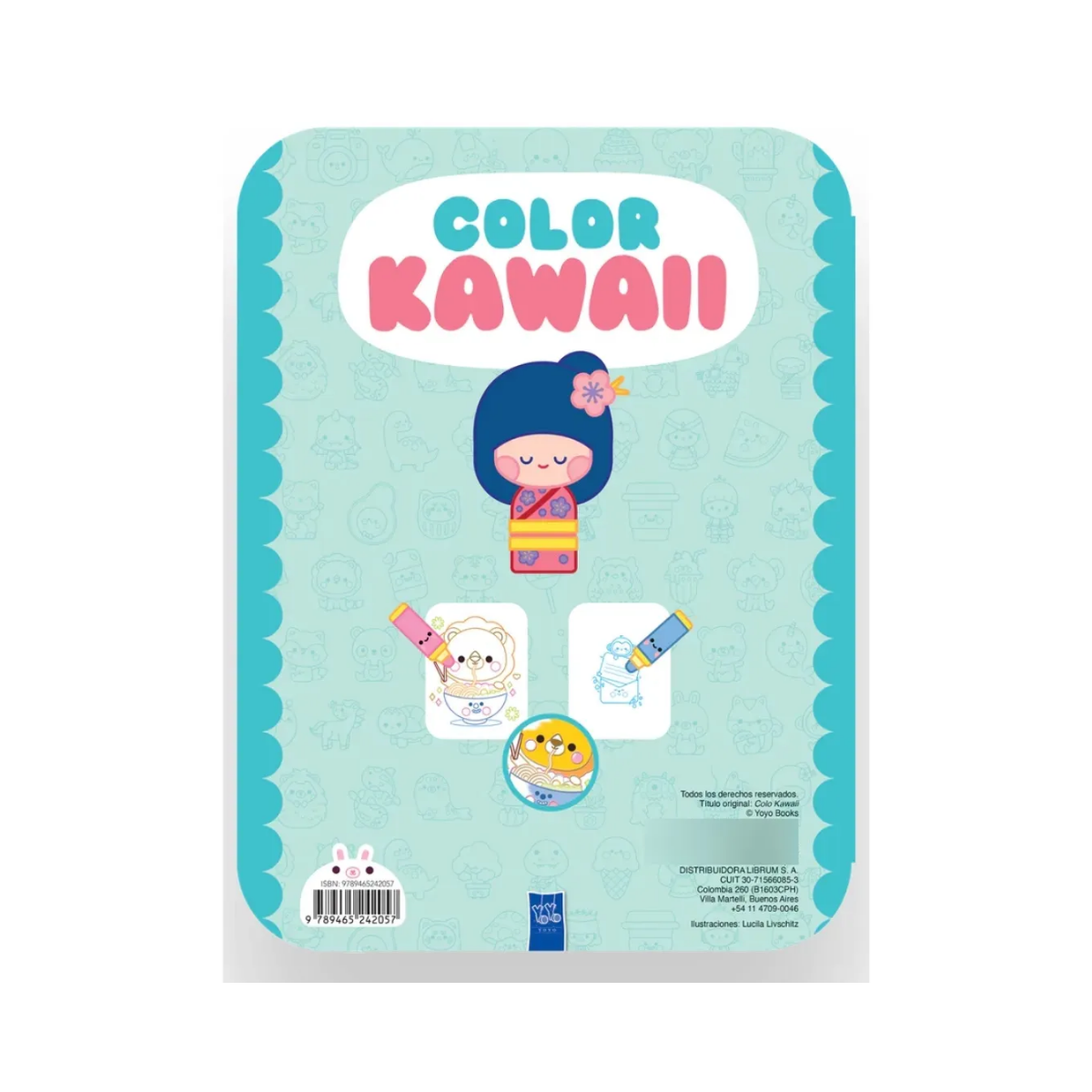 Libro para Colorear con Relieve Color Kawaii: La Gatita