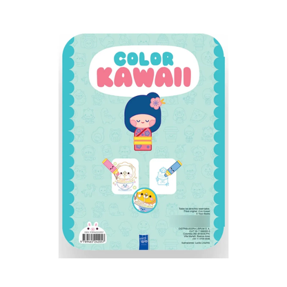 Libro para Colorear con Relieve Color Kawaii: La Gatita