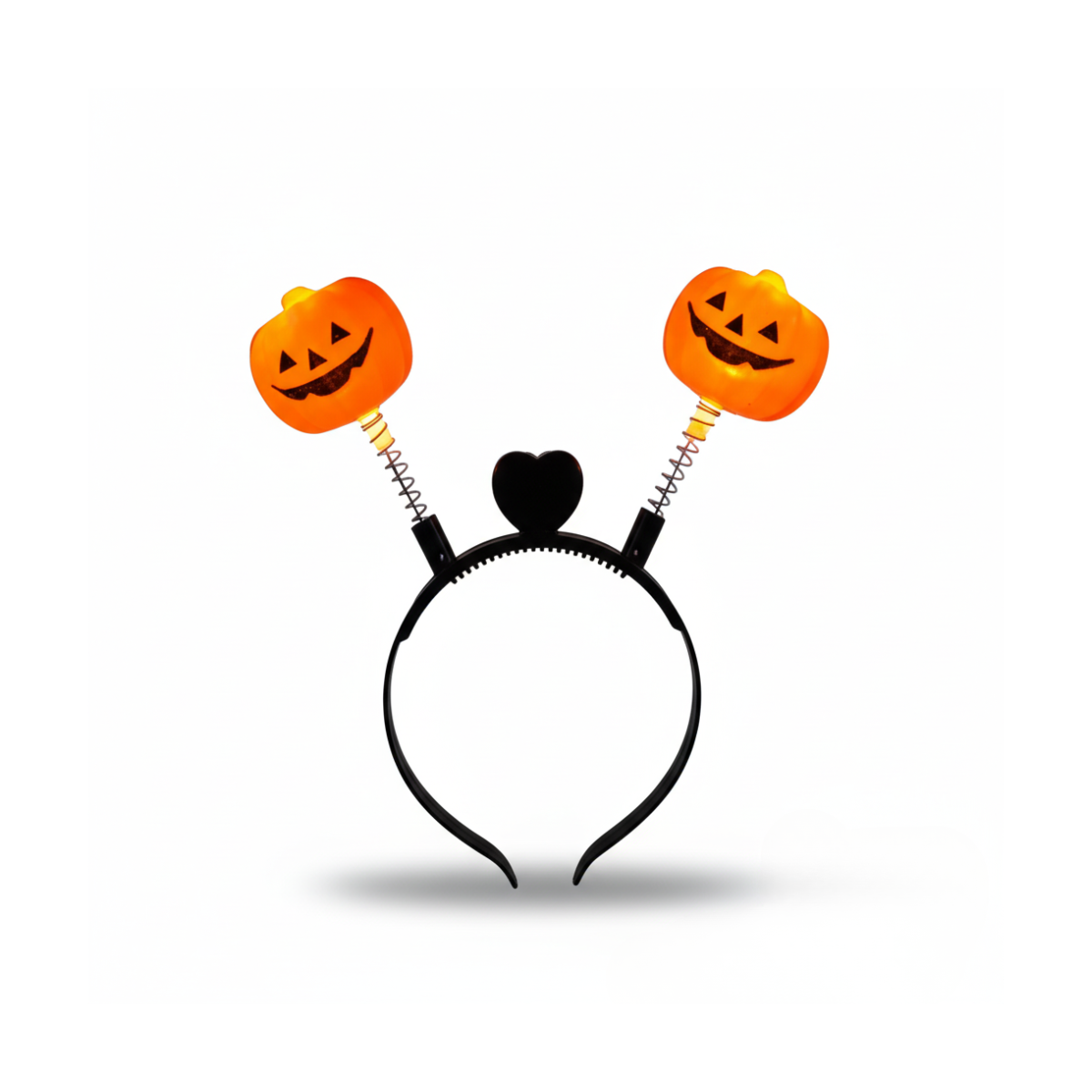 Vincha 2 Calabazas Luminosa con Resortes (x1)