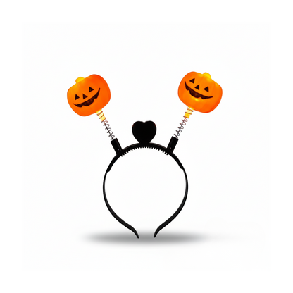 Vincha 2 Calabazas Luminosa con Resortes (x1)