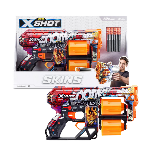 Pistola X-Shot Skins Dread Boom 12 Darts