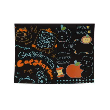 Láminas x2 Para Scratch Painting Capybara