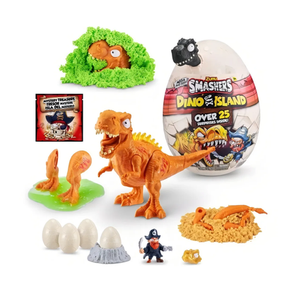Juguete Huevo Gigante De Dinosaurio Dino Island Con Sorpresas Smashers Zuru