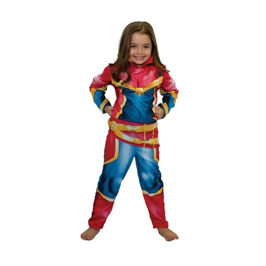 Disfraz Capitana Marvel Con Luz Talle 2 NewToys