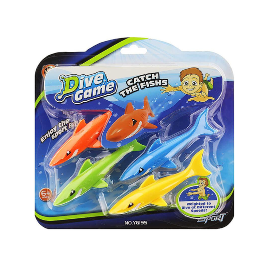 Set de juego de pileta Tiburones x4