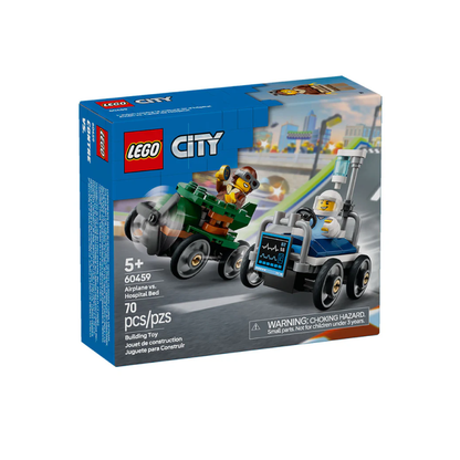 Lego City Autos de Carreras: Avión vs. Cama de Hospital