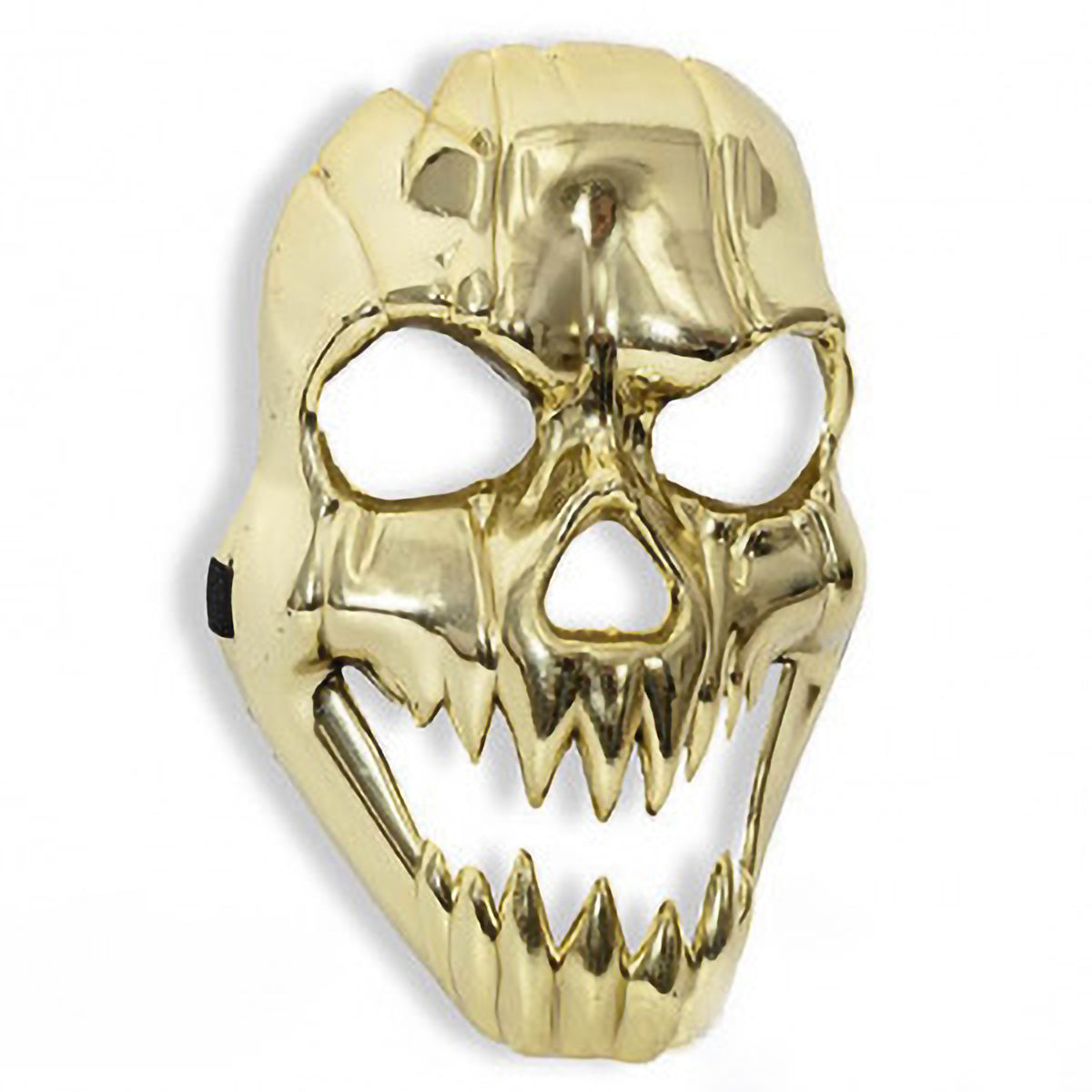 Mascara Calavera Color Metal Oro