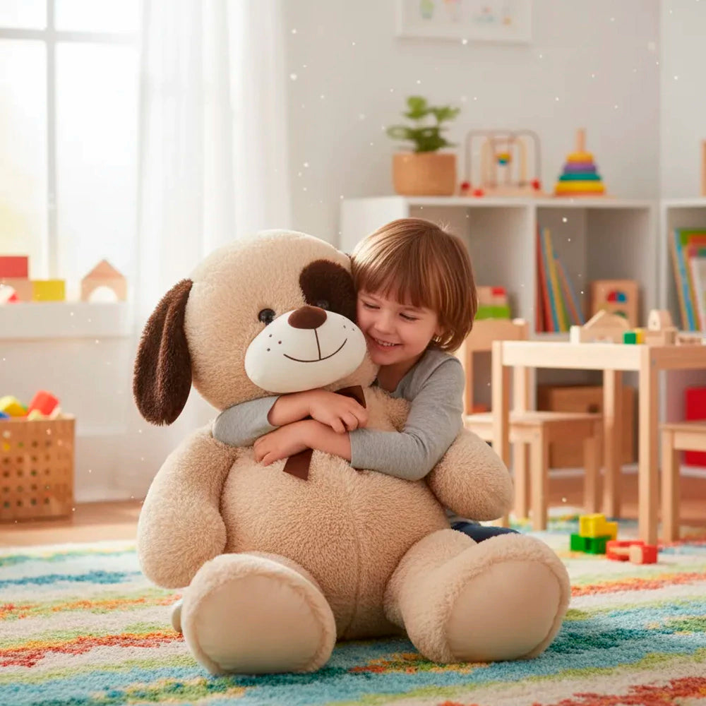 Peluche Perro Gigante con Moño 100 cm