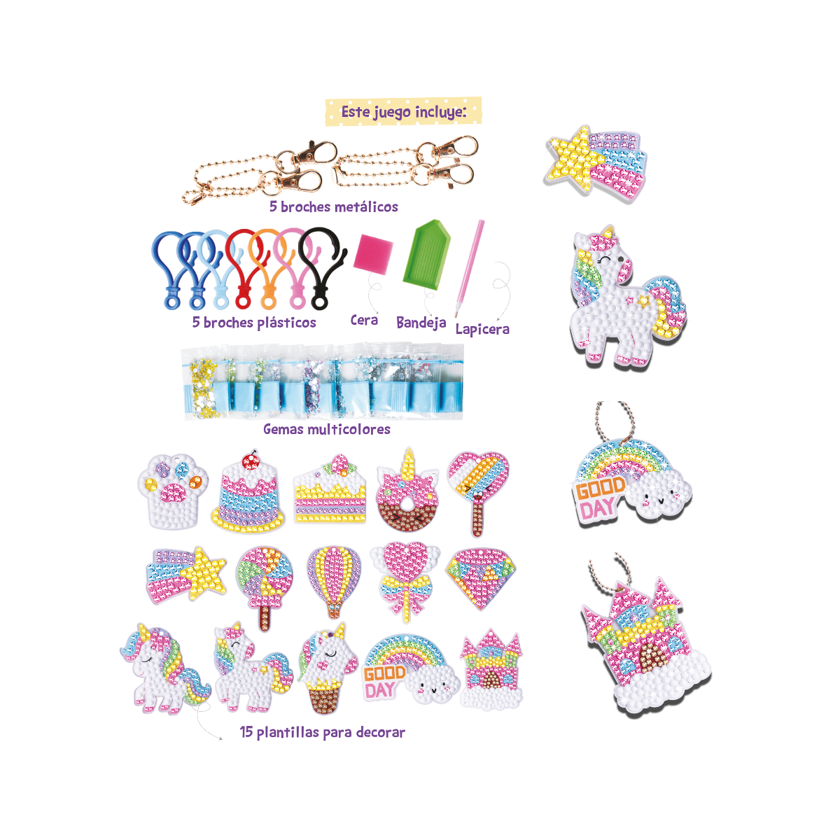 Colgantes de Gemas Diamond I Love Unicorns Juliana