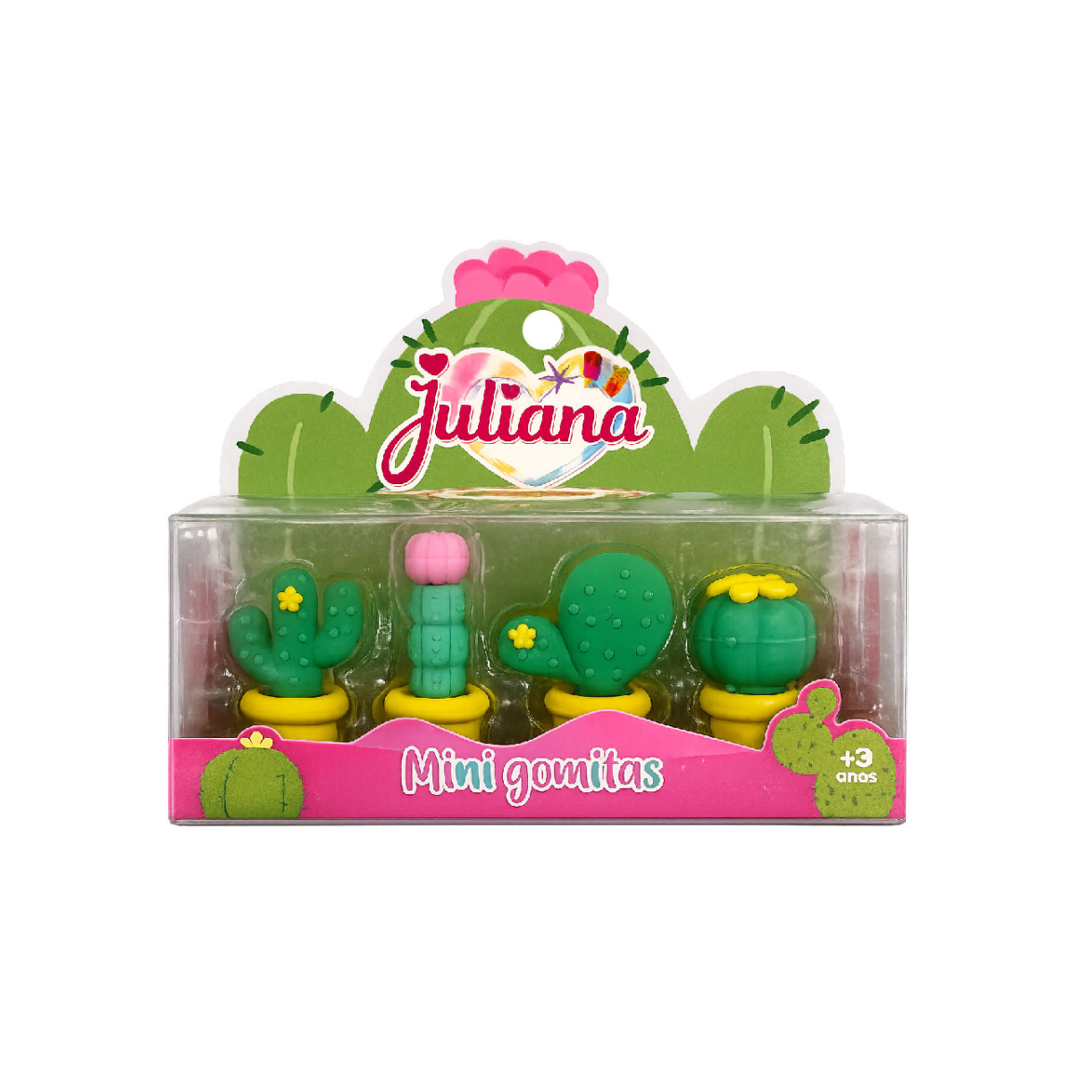 Juliana Mini Gomitas 3D Cactus x4