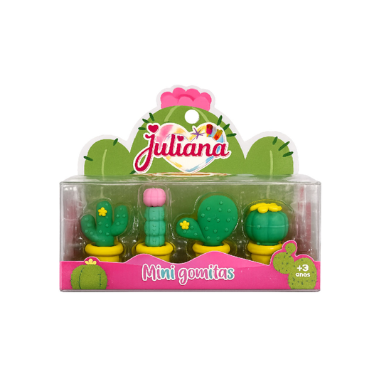 Juliana Mini Gomitas 3D Cactus x4