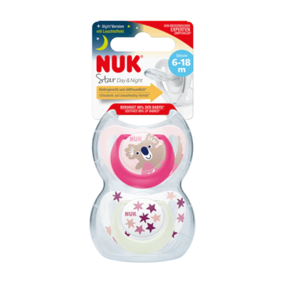 Set De 2 Chupetes Star Koala Rosa 6-18 meses Nuk