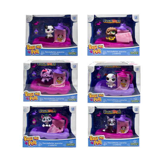 Mini Figura Bath My Pets Ditoys