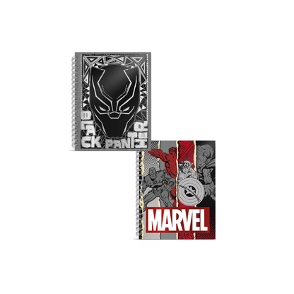 Cuaderno 16x21 Espiral Tapa Dura 80 hjs. Marvel Mooving