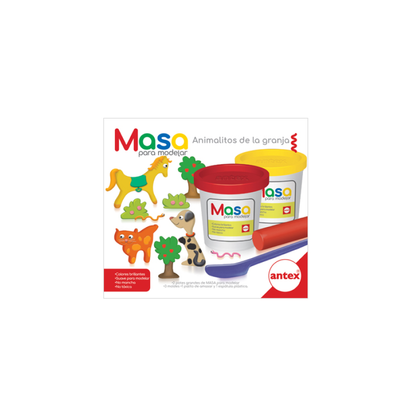 Masa Para Modelar Animalitos De La Granja Antex