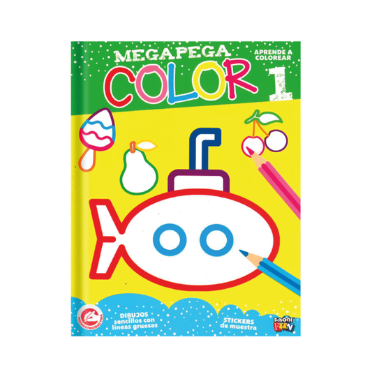 Libro Para Colorear Mega Pega Color 1 Plow