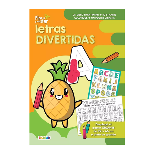 Libro Para Colorear Letras Divertidas Sigmar