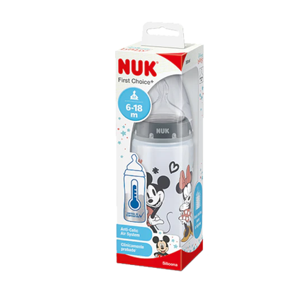 Mamadera First Choice Gris Mickey Mouse Nuk
