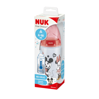 Mamadera First Choice Roja Mickey Mouse Roja Nuk