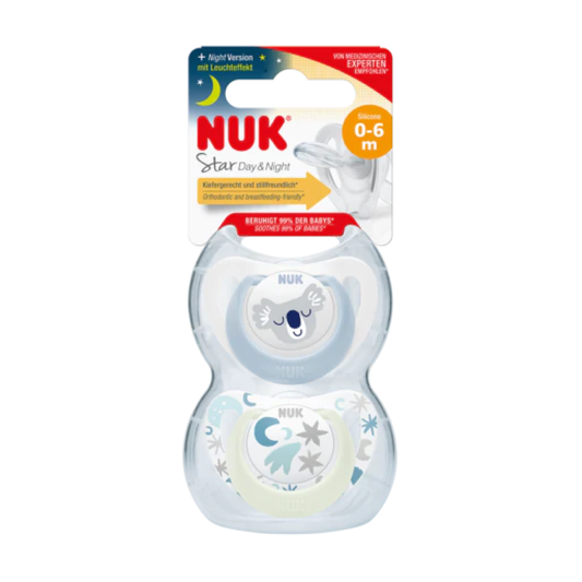 Set De 2 Chupetes Star Koala Celeste 0-6 Meses Nuk