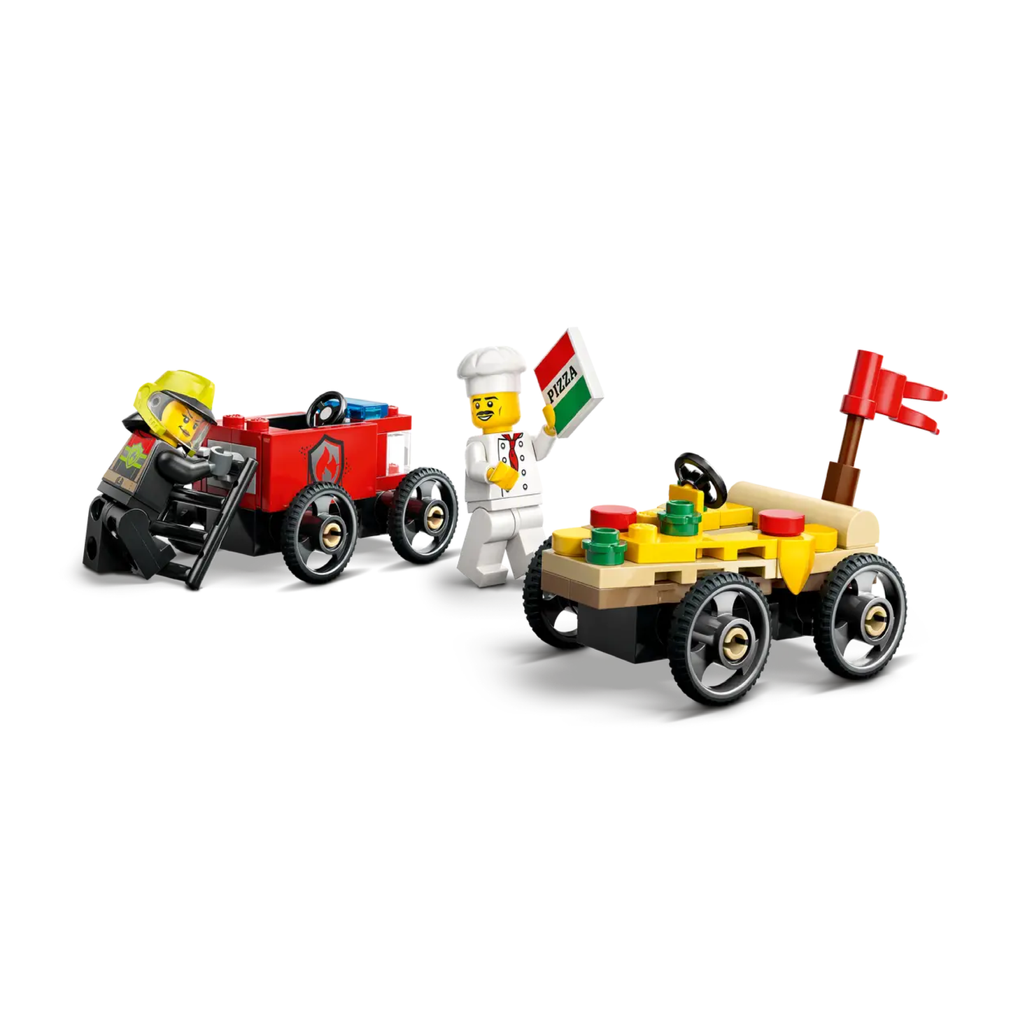 Lego Pack De Coches De Carreras: Pizza Vs. Camión De Bomberos