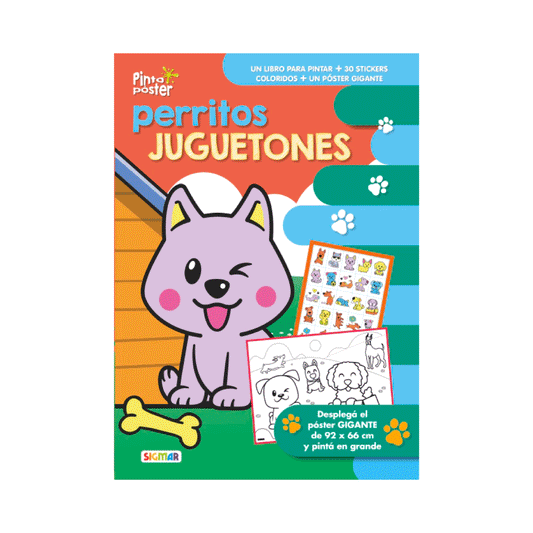 Libro Perritos Juguetones - Colección Pinto Póster
