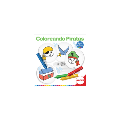 Crayones Coloreando Piratas Antex