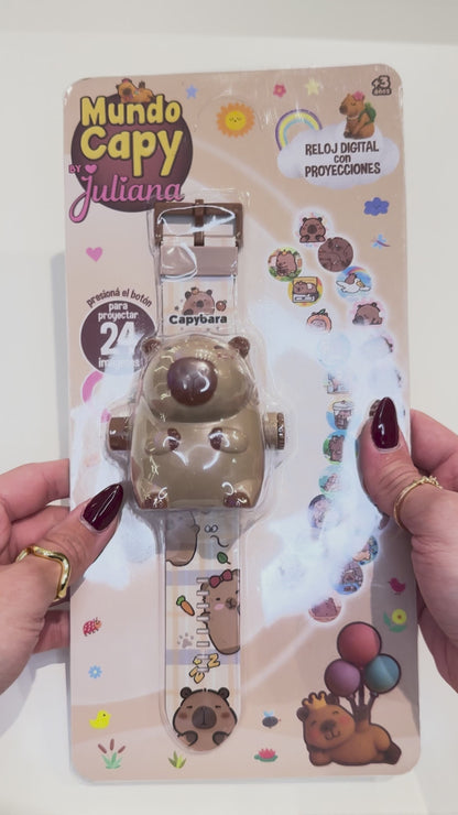 Reloj Digital con Proyeccione Mundo Capy By Juliana