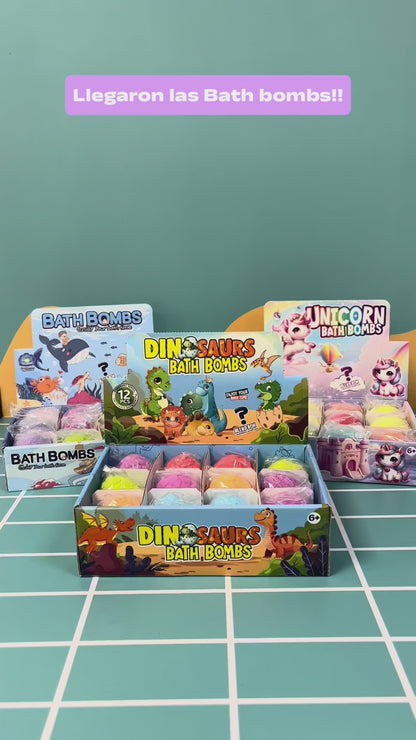 Bomba de Baño 70g Dinosaurios con Juguete