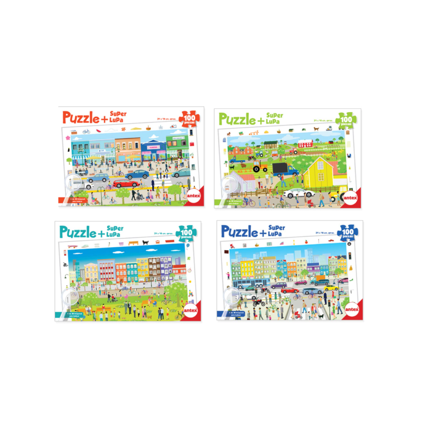 Puzzle + Super Lupa 100 Piezas Surtido Antex