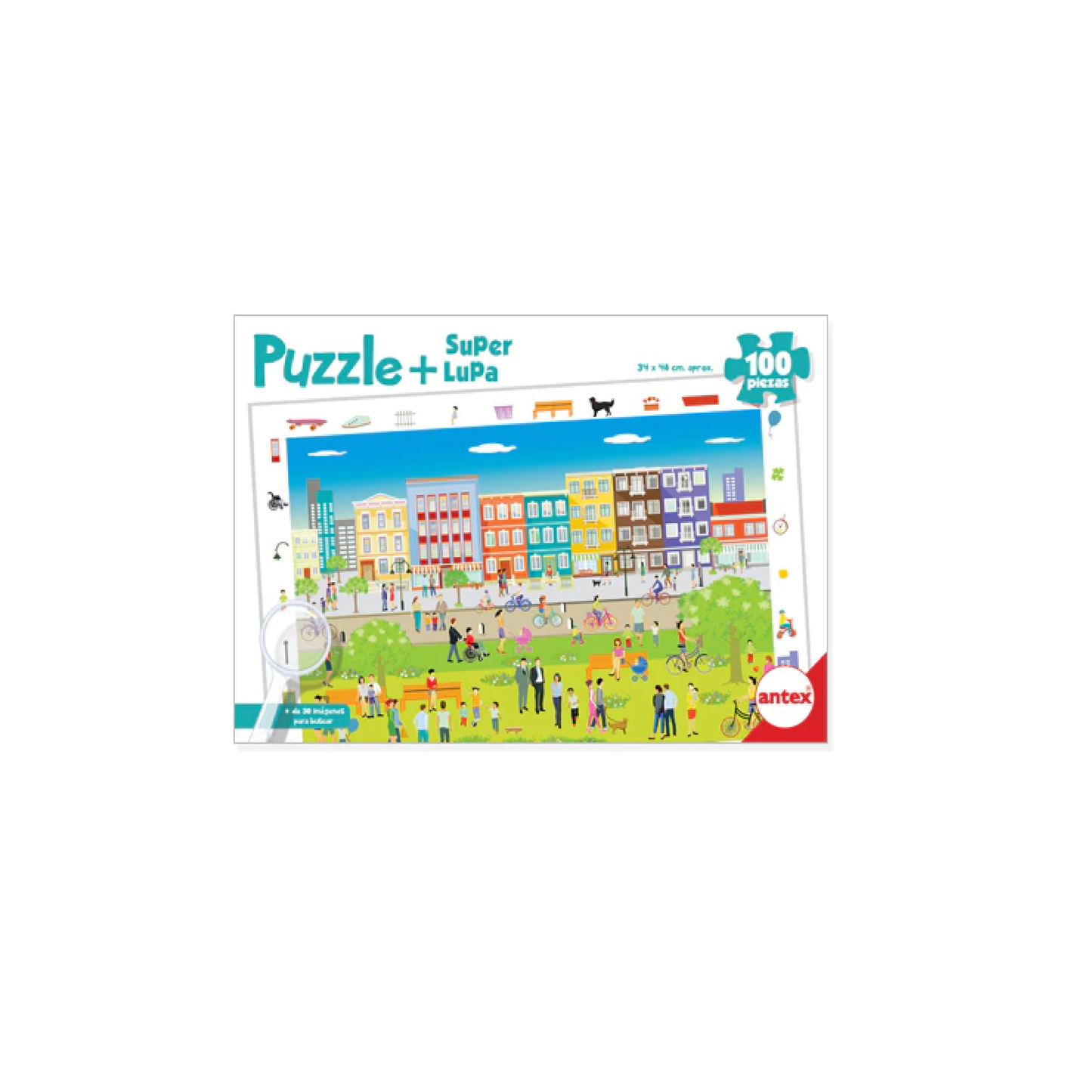 Puzzle + Super Lupa 100 Piezas Surtido Antex