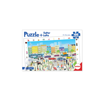 Puzzle + Super Lupa 100 Piezas Surtido Antex