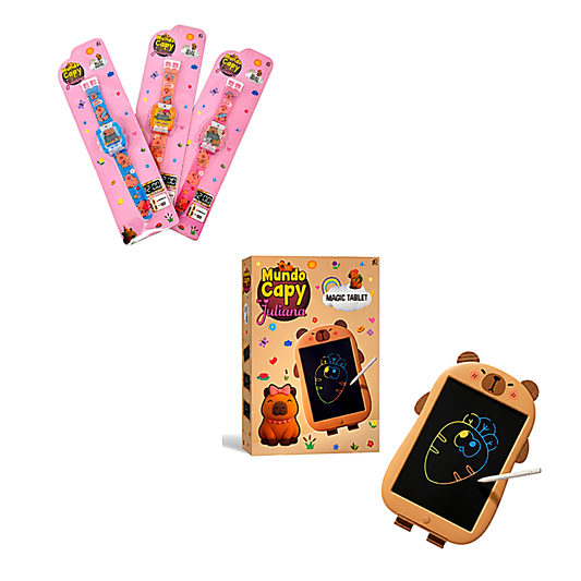 Set 2 en 1: Tablet Mágica + Reloj Capy